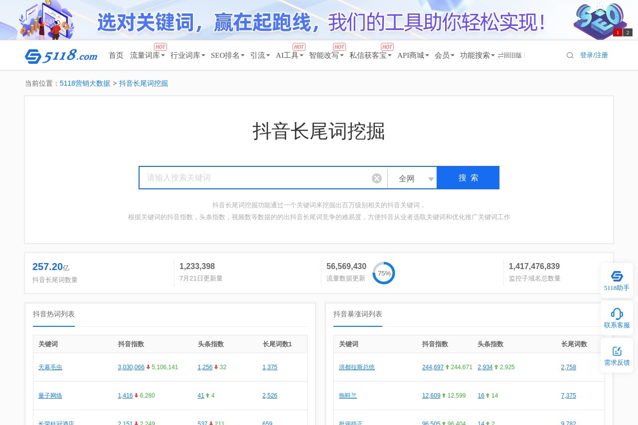 抖音关键词挖掘