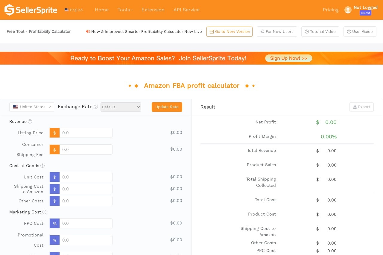 卖家精灵计算器