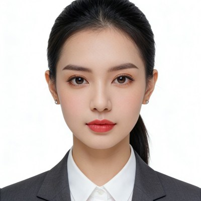 标准白底证件照〔女〕