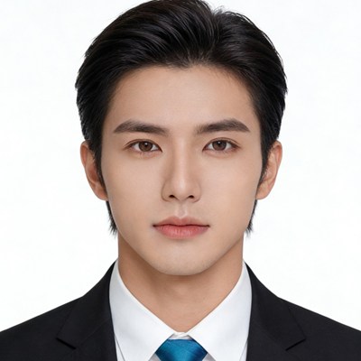 标准白底证件照〔男〕