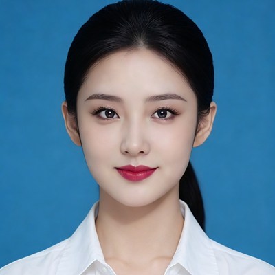 标准蓝底证件照〔女〕