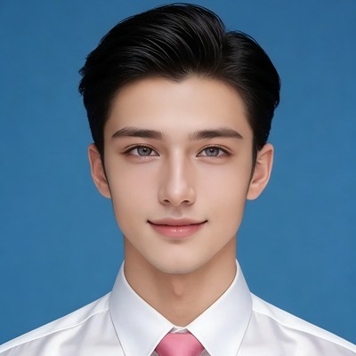 标准蓝底证件照〔男〕