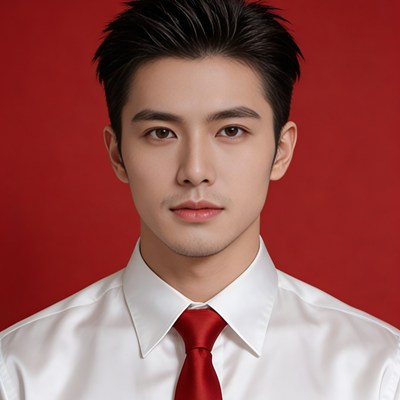 标准红底证件照〔男〕