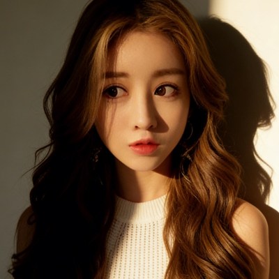 光影投射女性拍摄