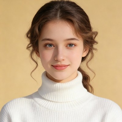 冬季暖调证件照〔女〕