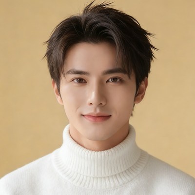 冬季暖调证件照〔男〕