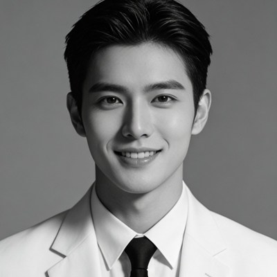 黑白证件照〔男〕