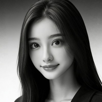 顶级黑白人像侧脸