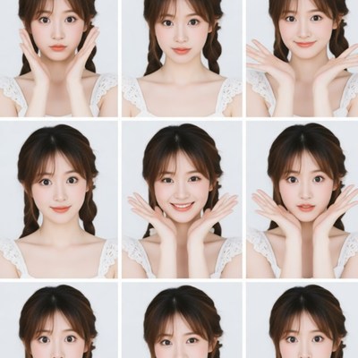 九宫格:大头贴照