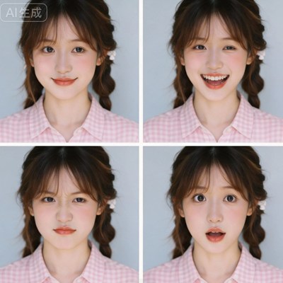 微笑/大笑/皱眉/惊讶