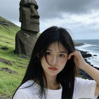 复活节岛摩艾石像