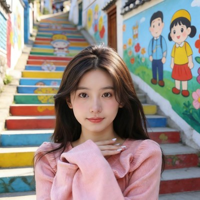 韩国梨花壁画村